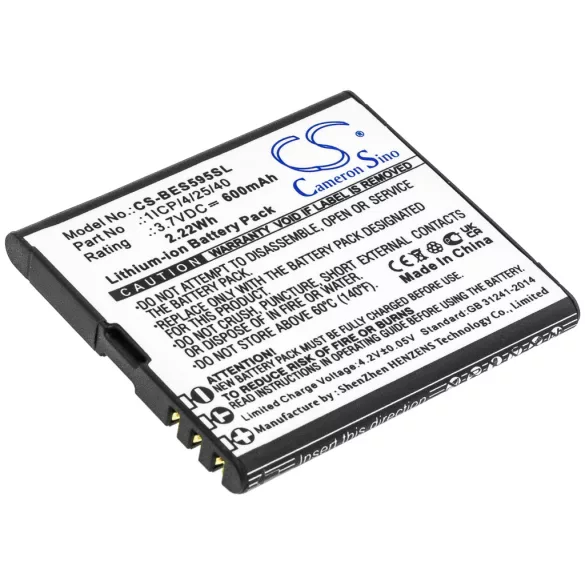 Utángyártott Bea-fon mobil Li-ion akkumulátor 3.7V 600mAh 1ICP/4/25/40 - CameronSino