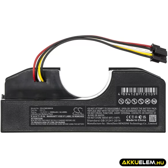 Utángyártott Cecotec porszívó Li-ion akkumulátor 14.8V 3000mAh 49CE1403, 5173 - CameronSino