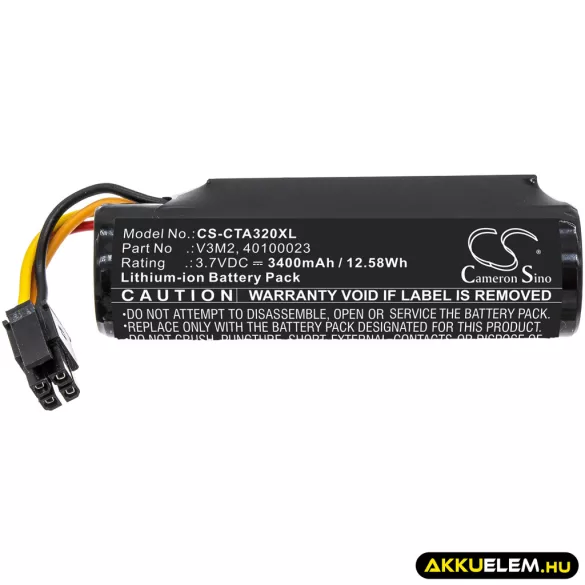 Utángyártott Valor Fizetési terminál Li-ion akkumulátor 3.7V 3400mAh V3M2 - CameronSino