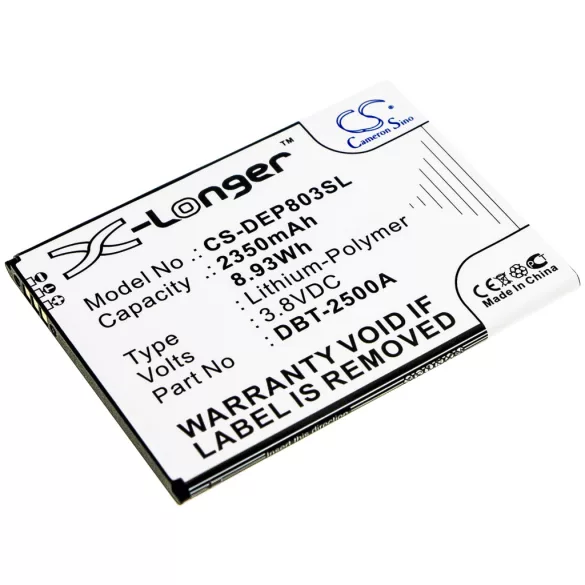 Utángyártott Doro mobil Li-Polymer akkumulátor 3.8V 2350mAh DBT-2500A - CameronSino