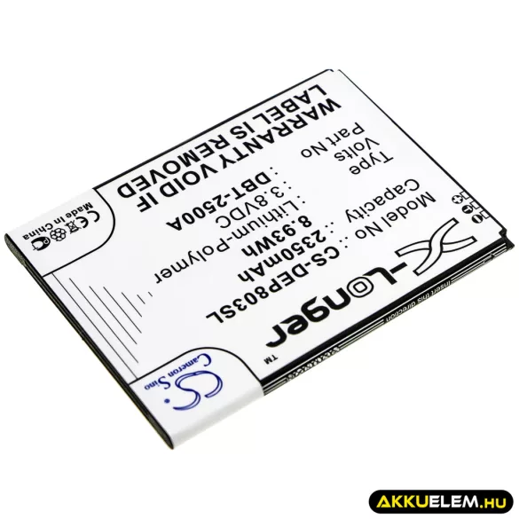 Utángyártott Doro mobil Li-Polymer akkumulátor 3.8V 2350mAh DBT-2500A - CameronSino
