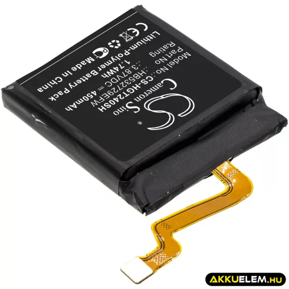 Utángyártott Huawei Okosóra Li-Polymer akkumulátor 3.87V 450mAh HB532729EFW, HB532729EFW-A - CameronSino