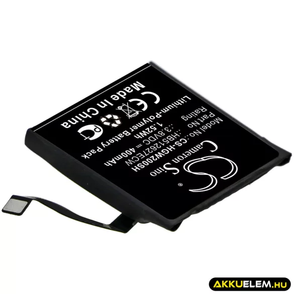 Utángyártott Huawei Okosóra Li-Polymer akkumulátor 3.8V 400mAh HB512627ECW - CameronSino