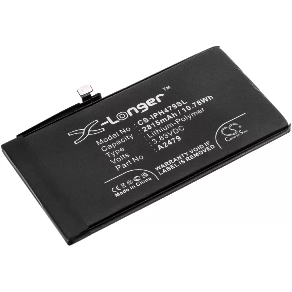 Utángyártott Apple mobil Li-Polymer akkumulátor 3.83V 2815mAh A2479, A2431 - CameronSino