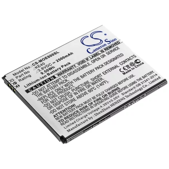 Utángyártott Motorola mobil Li-ion akkumulátor 3.8V 2500mAh KE40, SB18C54512 - CameronSino