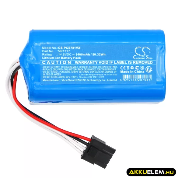 Utángyártott Airrobo porszívó Li-ion akkumulátor 14.8V 3400mAh - CameronSino