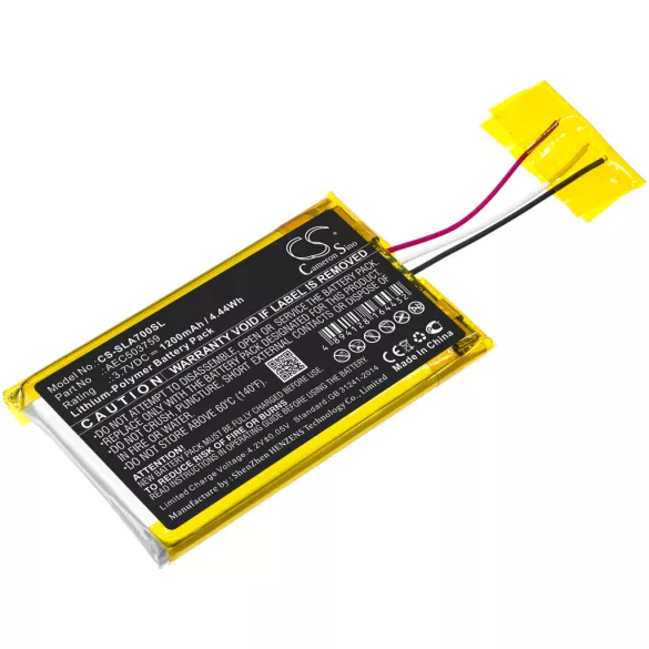 Utángyártott SteelSeries Vezeték nélküli fejhallgató Li-Polymer akkumulátor 3.7V 1200mAh AEC503759 - CameronSino