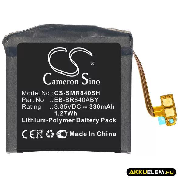 Utángyártott Samsung Okosóra Li-Polymer akkumulátor 3.85V 330mAh EB-BR840ABY, GH43-05011A - CameronSino
