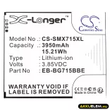 Utángyártott Samsung mobil Li-ion akkumulátor 3.85V 3950mAh EB-BG715BBE, GH43-04993A - CameronSino