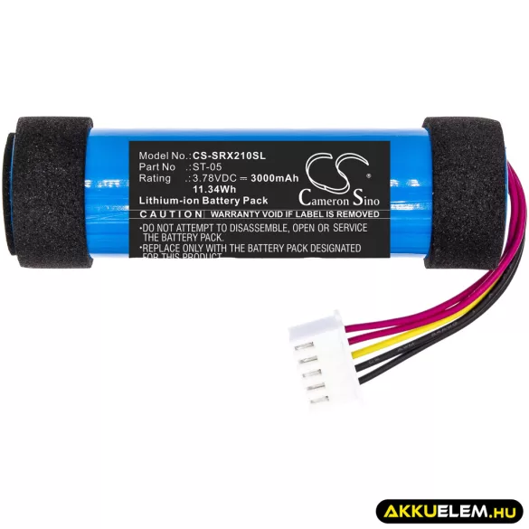 Utángyártott Sony hangszóró Li-ion akkumulátor 3.78V 3000mAh ID1056, ST-05 - CameronSino