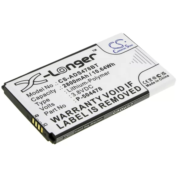 Utángyártott ADT Riasztó rendszer Li-Polymer akkumulátor 3.8V 2800mAh P-504478 - CameronSino