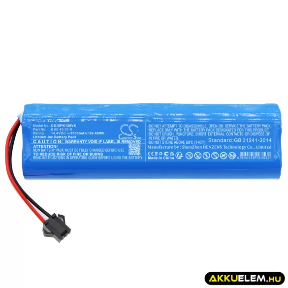 Utángyártott Airrobo porszívó Li-ion akkumulátor 14.4V 6700mAh - CameronSino