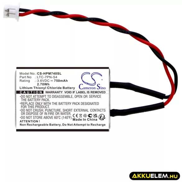 Utángyártott Heidelberg PLC Li-SOCl2 elem 3.6V 750mAh LTC-7PN-S4 - CameronSino