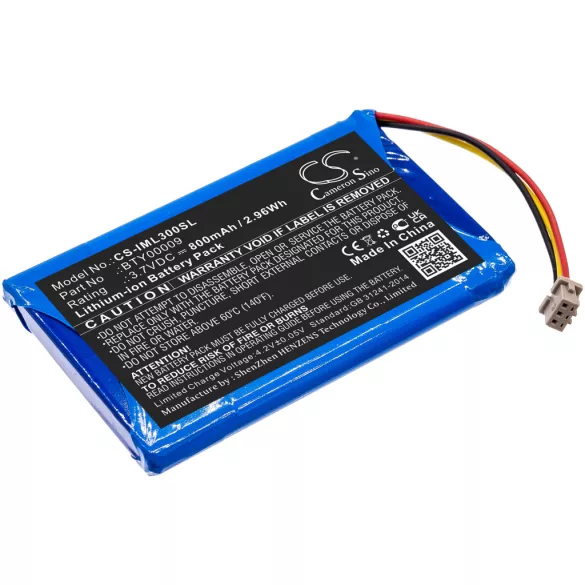 Utángyártott Ingenico Fizetési terminál Li-ion akkumulátor 3.7V 800mAh BTY00009, FPS16020002419 - CameronSino