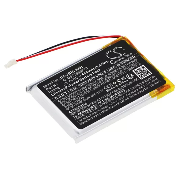 Utángyártott Jabra Vezeték nélküli fejhallgató Li-Polymer akkumulátor 3.7V 400mAh AHB572535PST - CameronSino