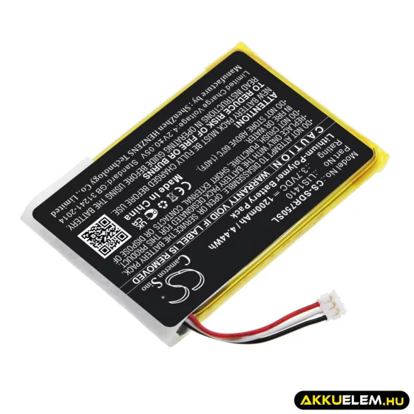 Utángyártott Sony Vezeték nélküli fejhallgató Li-Polymer akkumulátor 3.7V 1200mAh LIS1410 - CameronSino