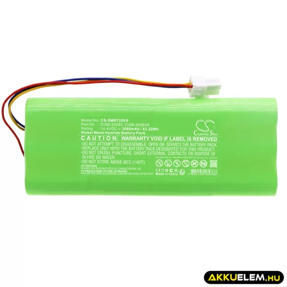 Utángyártott Samsung porszívó Ni-MH akkumulátor 14.4V 3000mAh DJ96-00083, DJ96-00083A - CameronSino
