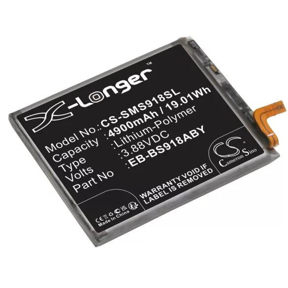 Utángyártott Samsung mobil Li-Polymer akkumulátor 3.88V 4900mAh EB-BS918ABY, GH82-30459A - CameronSino