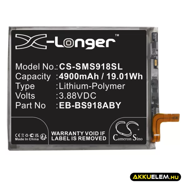 Utángyártott Samsung mobil Li-Polymer akkumulátor 3.88V 4900mAh EB-BS918ABY, GH82-30459A - CameronSino