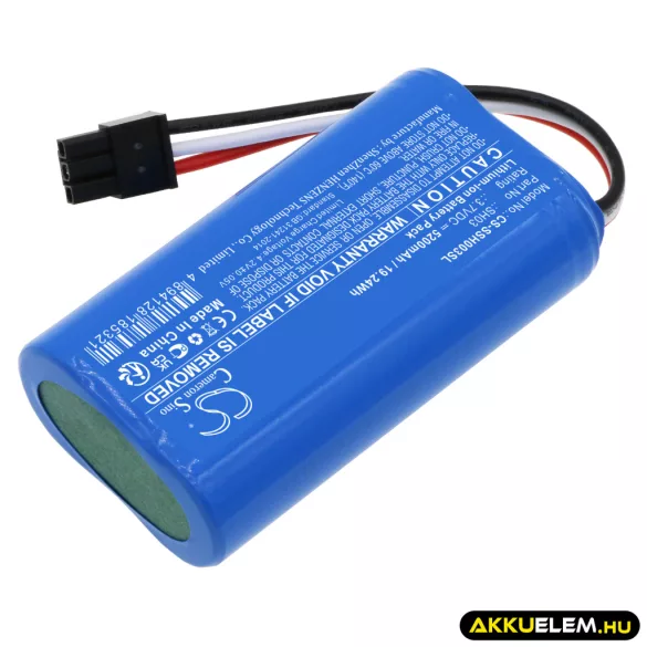 Utángyártott Simplehuman Kozmetikai tükör Li-ion akkumulátor 3.7V 5200mAh SH03, SH051S2P - CameronSino