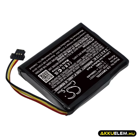 Utángyártott TomTom GPS Li-ion akkumulátor 3.7V 1000mAh VF6F, LHA11110001 - CameronSino