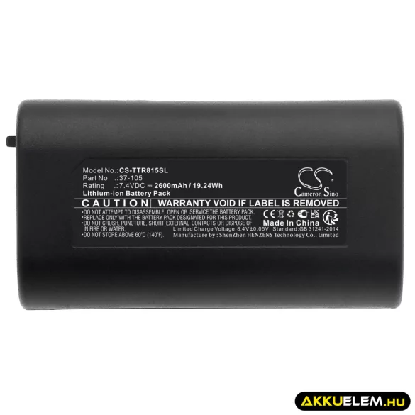 Utángyártott Triplett egyéb Li-ion akkumulátor 7.4V 2600mAh 37-105 - CameronSino
