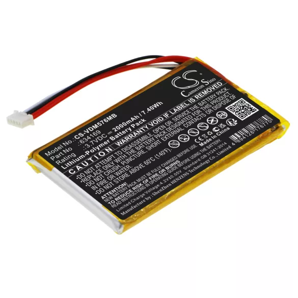Utángyártott V Tech Babafigyelő Li-Polymer akkumulátor 3.7V 2000mAh 634169 - CameronSino