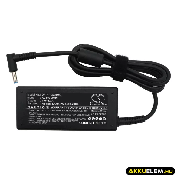Utángyártott HP Laptop adapter 19V-3.3A HSTNN-LA15 HSTNN-LA40, 696694-001