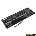 Utángyártott Acer laptop Li-Polymer akkumulátor 15.4V 3800mAh AP18C7M, KT00407008 - CameronSino