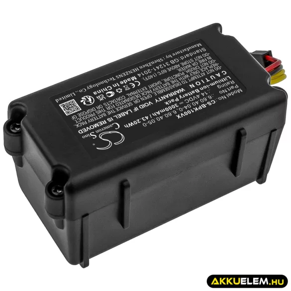 Utángyártott Lauben porszívó Li-ion akkumulátor 14.4V 3000mAh - CameronSino