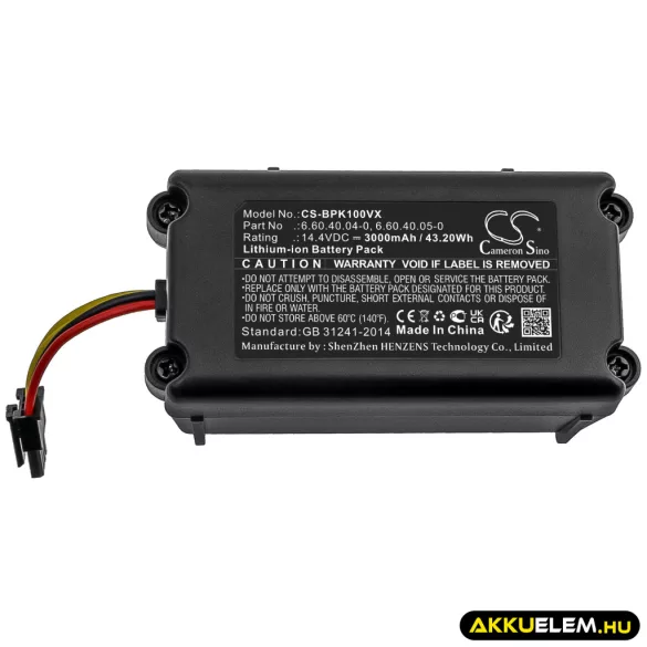 Utángyártott Lauben porszívó Li-ion akkumulátor 14.4V 3000mAh - CameronSino