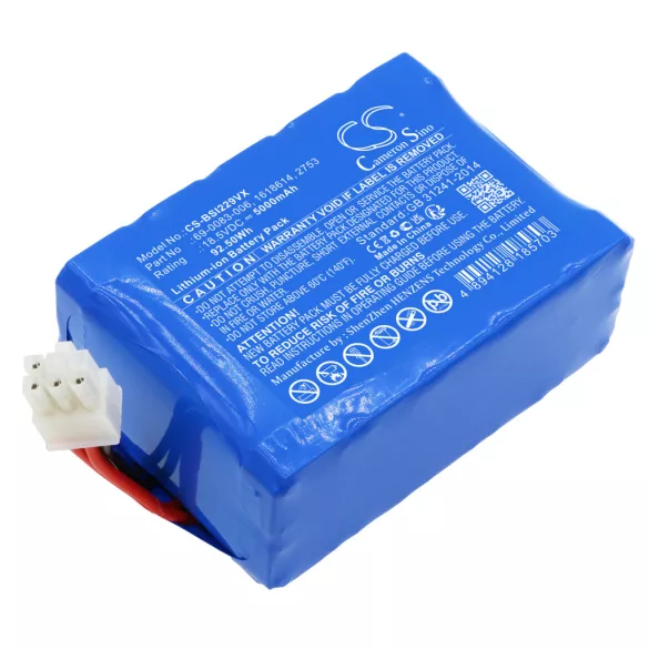 Utángyártott Bissell porszívó Li-ion akkumulátor 18.5V 5000mAh 69-0083-006, 1618614 - CameronSino
