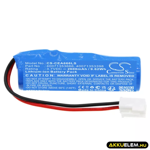 Utángyártott Eaton Vészvilágítás Li-ion akkumulátor 3.7V 2600mAh - CameronSino