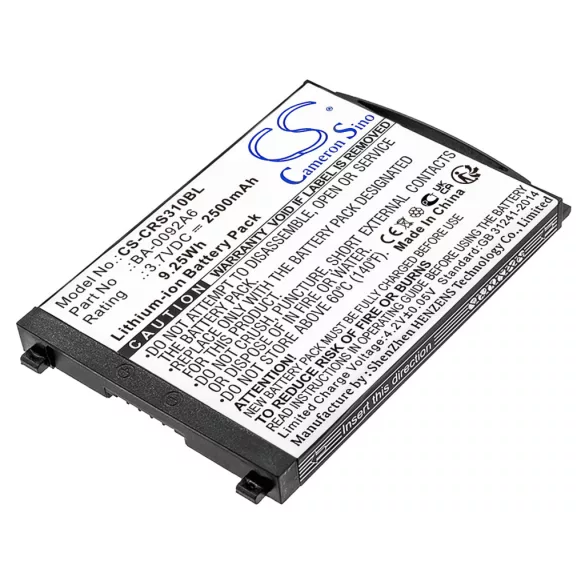 Utángyártott CipherLab Vonalkód szkenner Li-ion akkumulátor 3.7V 2500mAh BA-0092A6, BA-0093A0 - CameronSino