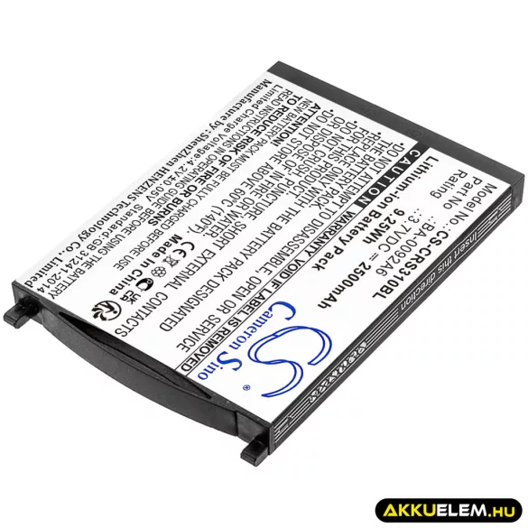 Utángyártott CipherLab Vonalkód szkenner Li-ion akkumulátor 3.7V 2500mAh BA-0092A6, BA-0093A0 - CameronSino