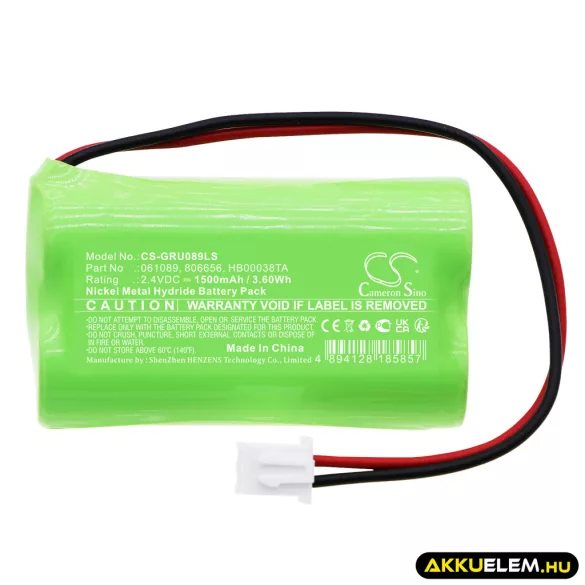 Utángyártott Legrand Vészvilágítás Ni-MH akkumulátor 2.4V 1500mAh 61089, HB00038TA - CameronSino