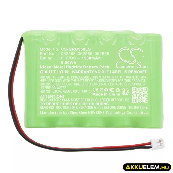 Utángyártott Legrand Vészvilágítás Ni-MH akkumulátor 6V 1500mAh 62565, 62566 - CameronSino