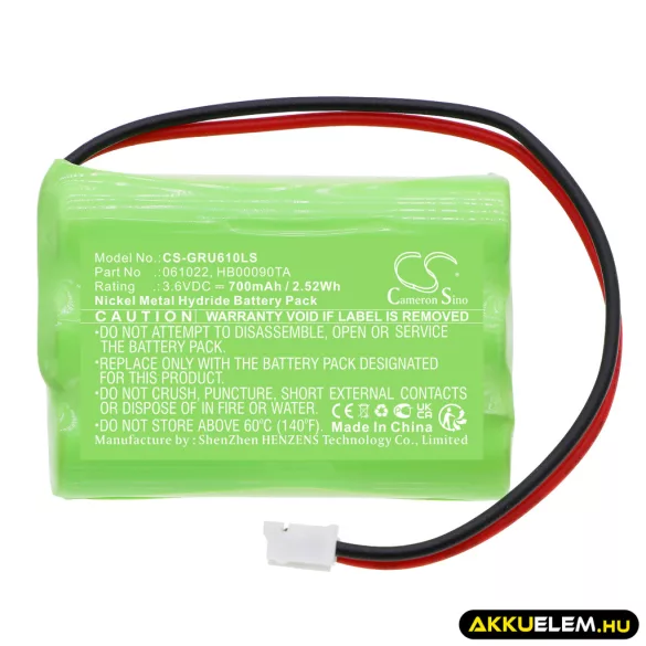 Utángyártott Legrand Vészvilágítás Ni-MH akkumulátor 3.6V 700mAh 61022 - CameronSino