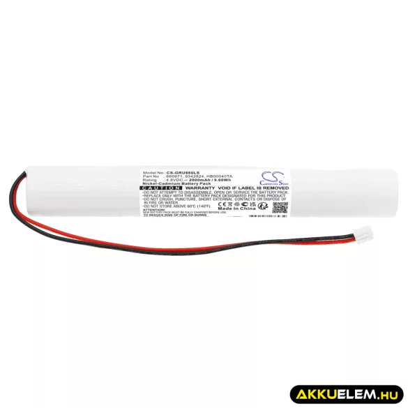 Utángyártott Legrand Vészvilágítás Ni-CD akkumulátor 4.8V 2000mAh 660971, 9342824 - CameronSino