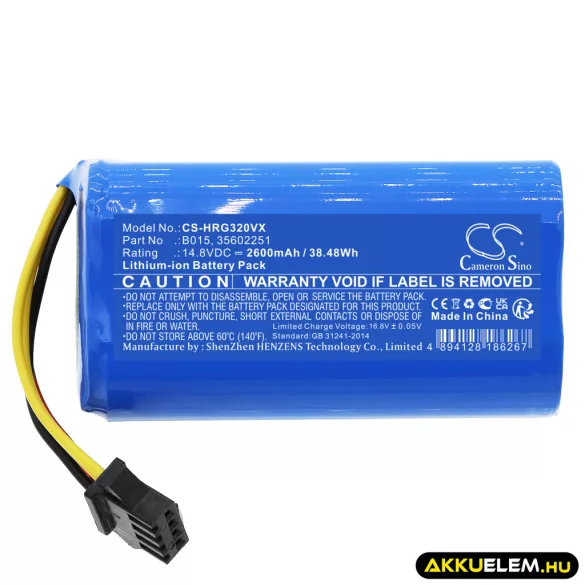 Utángyártott Easyhome porszívó Li-ion akkumulátor 14.8V 2600mAh - CameronSino