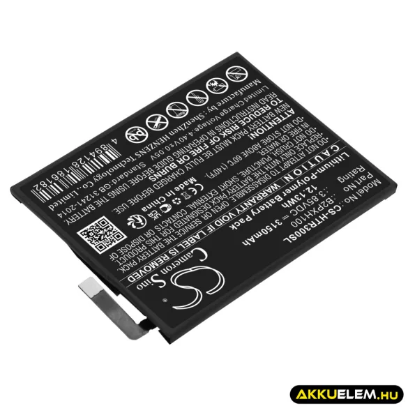 Utángyártott HTC VR Li-Polymer akkumulátor 3.85V 3150mAh B2PXH100 - CameronSino