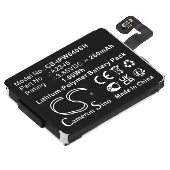 Utángyártott Apple Okosóra Li-Polymer akkumulátor 3.85V 260mAh A2345 - CameronSino