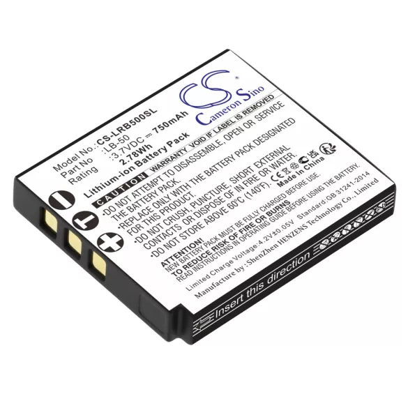 Utángyártott Lectrosonics adó-vevő Li-ion akkumulátor 3.7V 750mAh LB-50 - CameronSino