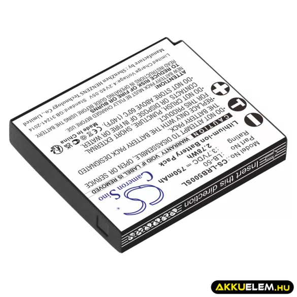 Utángyártott Lectrosonics adó-vevő Li-ion akkumulátor 3.7V 750mAh LB-50 - CameronSino