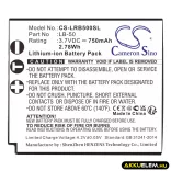 Utángyártott Lectrosonics adó-vevő Li-ion akkumulátor 3.7V 750mAh LB-50 - CameronSino