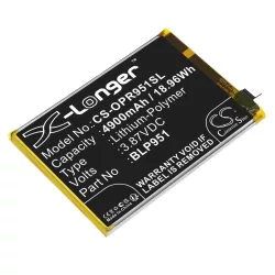   Utángyártott Oppo mobil Li-Polymer akkumulátor 3.87V 4900mAh BLP951 - CameronSino