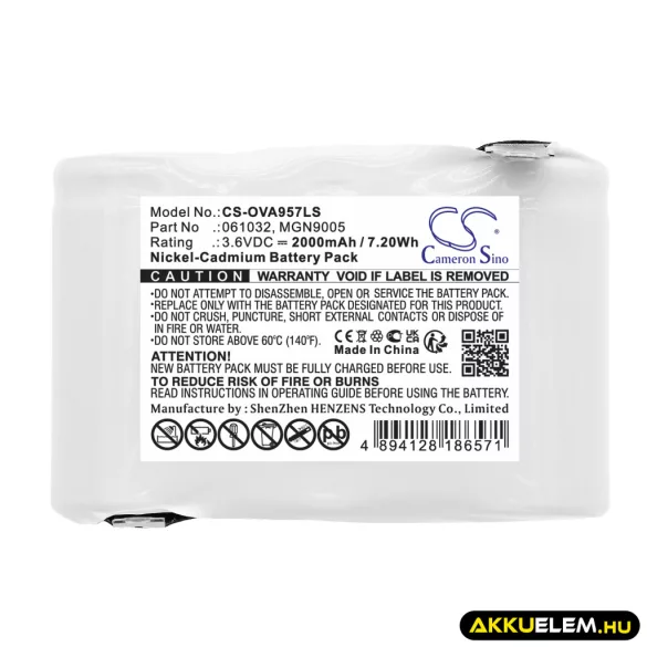 Utángyártott Legrand Vészvilágítás Ni-CD akkumulátor 3.6V 2000mAh 61032, MGN9005 - CameronSino