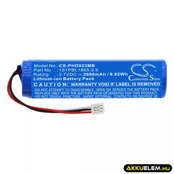 Utángyártott Philips Babafigyelő Li-ion akkumulátor 3.7V 2600mAh 1S1PBL1865-2.6 - CameronSino