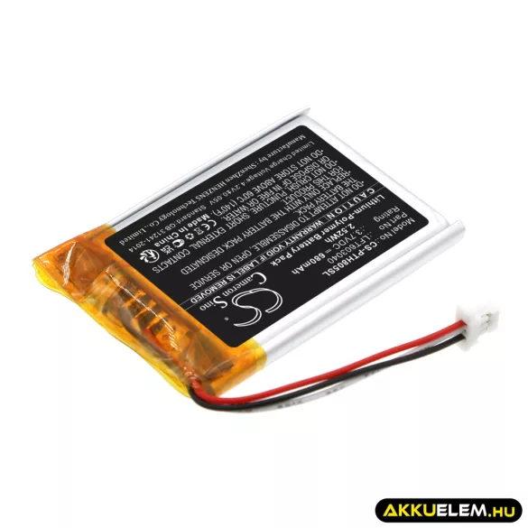 Utángyártott Philips Vezeték nélküli fejhallgató Li-Polymer akkumulátor 3.7V 680mAh LFT603040 - CameronSino