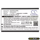 Utángyártott Panasonic mobil Li-ion akkumulátor 3.7V 1200mAh 523450AR, 523450AR-E - CameronSino
